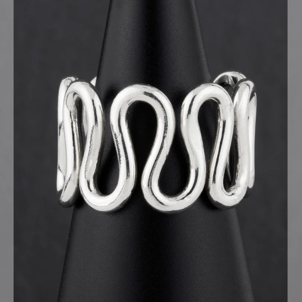 EUC Reveka Rose sterling silver Wiggle ring 6-6.25 - Picture 2 of 11
